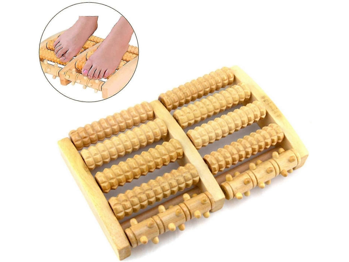 Massageador De Pés Com Rolo Madeira, Pés, Massagem Para Os