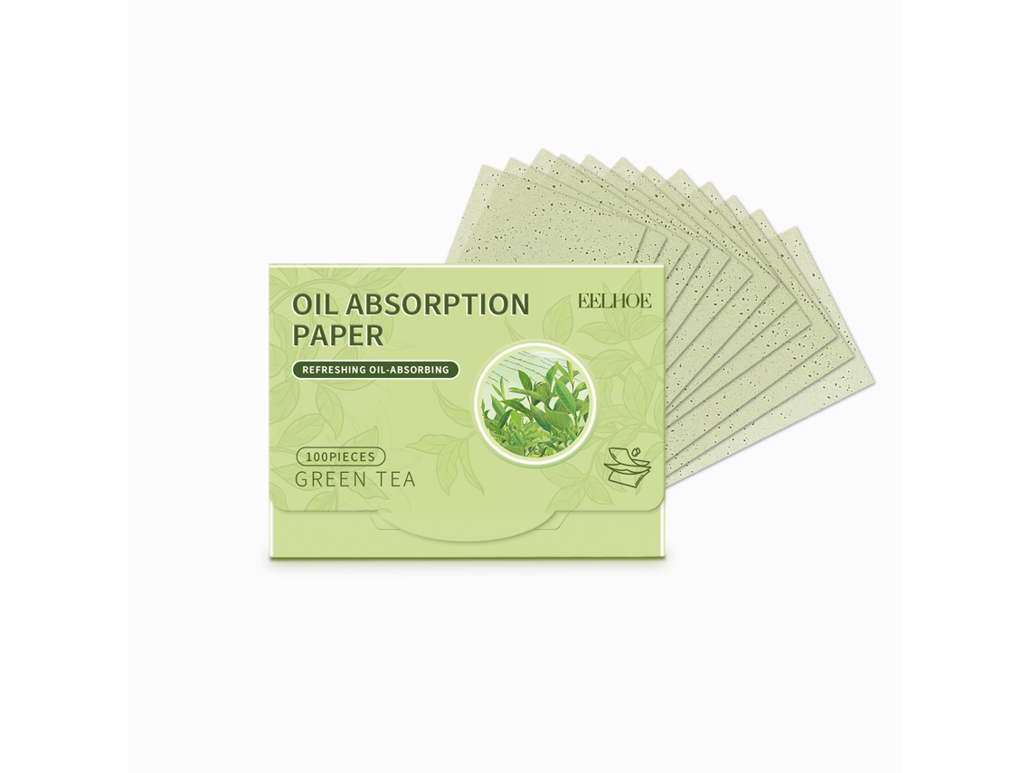 Papel Absorvente de Óleo Chá Verde Refrescante