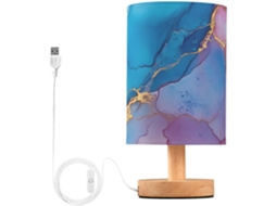 Cabeceiras de Mesa em Mármore Quente Azul e Rosa com Luz Led Suave, Estilo Furacão