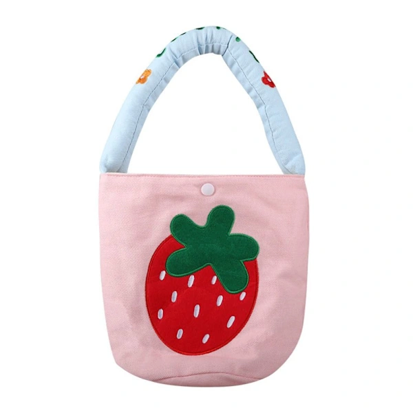 Bolsa De Ombro Infantil Rosa Morango Morango Rosa Morango-morango