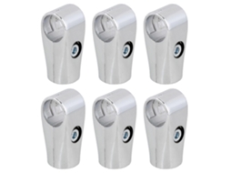 Conectores de tubo 6 piezas, 25mm diámetro, aluminio, para estantes