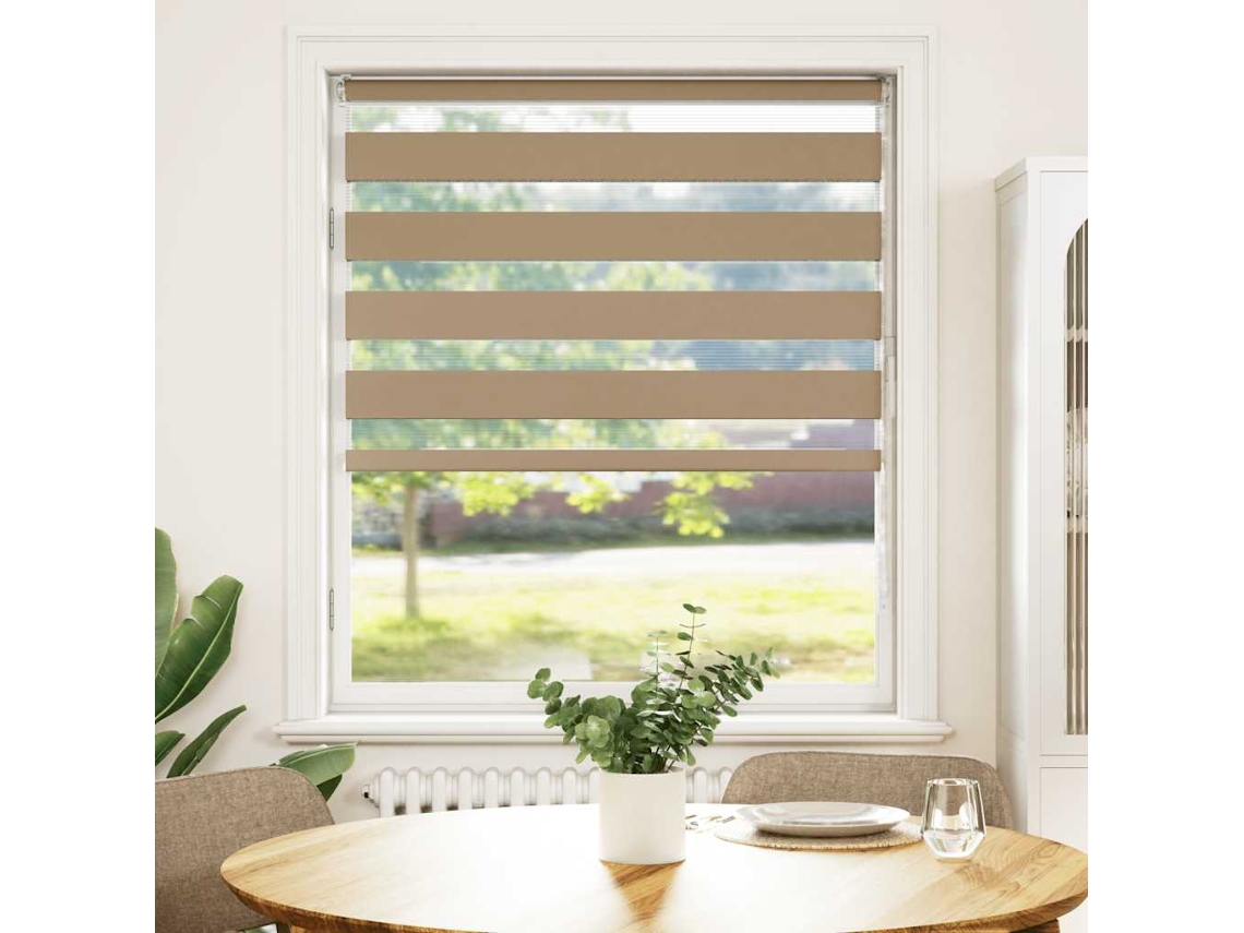 Cortina de Zebra - Persiana 115x100 Cm Largura do Tecido 110,9cm Poliéster HARLANV1
