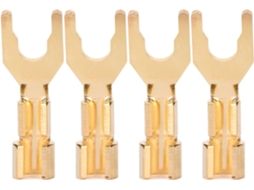Conjunto De 4 Conectores Tipo Pá Em Y, Com Fio De 5 Mm De Diâmetro, Condutor De Cobre Puro Banhado A Gokoco