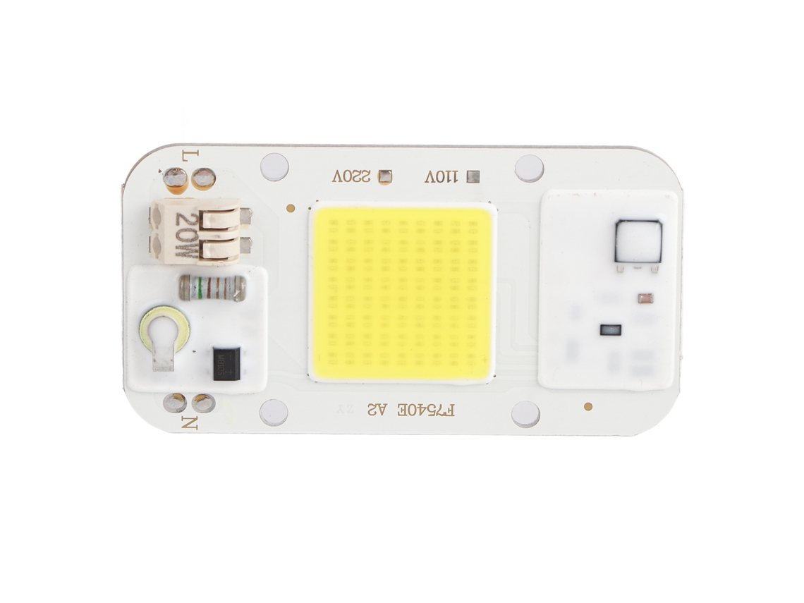 Painel De Lâmpada Led Cob 220v 20w Luz Branca Espectro Completo Sem Solda Diy