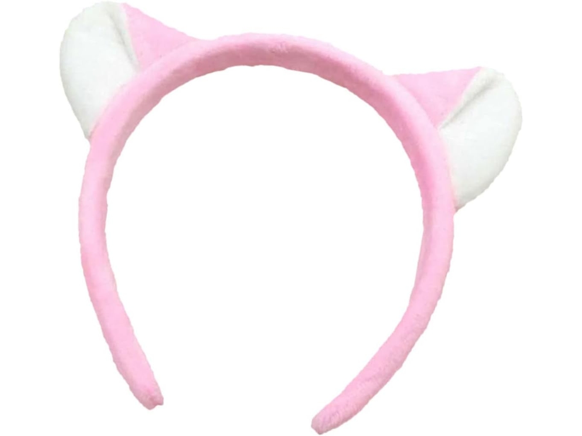 Tiara com orelhas de gato rosa, acessório de cabelo com orelhas de animais.