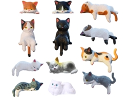 Acessórios De Escritório: Enfeites De Gato Compactos Em Resina