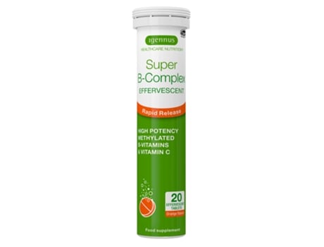 Igennus Super B-Complex Effervescent Orange Flavour 20's
