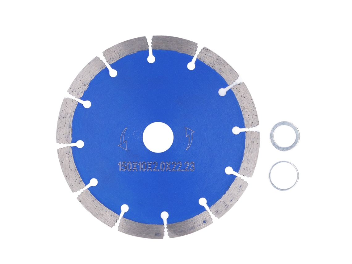 Hoja De Sierra Segmentada Diamante Acero Aleado Manganeso 65 Para Mármol 150x10x2.0x22.23mm