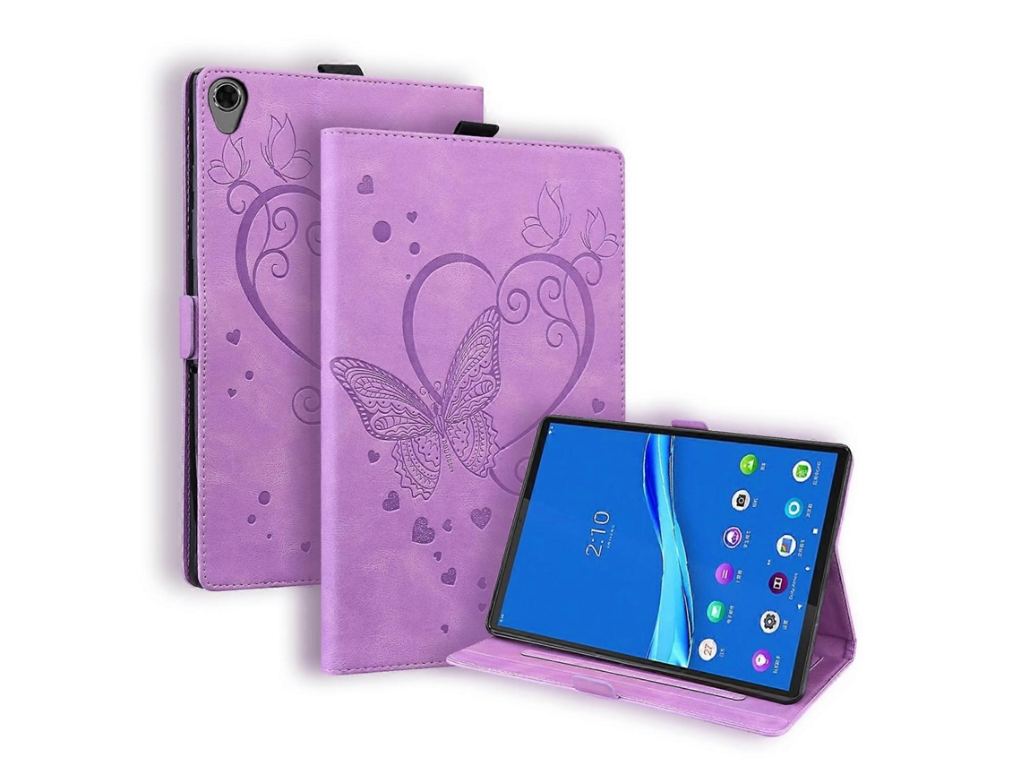 Capa De Couro Com Aba Horizontal E Estampa De Borboletas Para Lenovo Tab M8 (hd) / M8 (fhd) Tb-8505f.