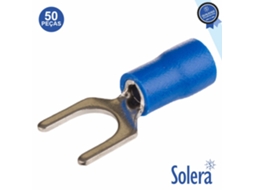 Terminal Forquilha Isolado Azul 50x Solera