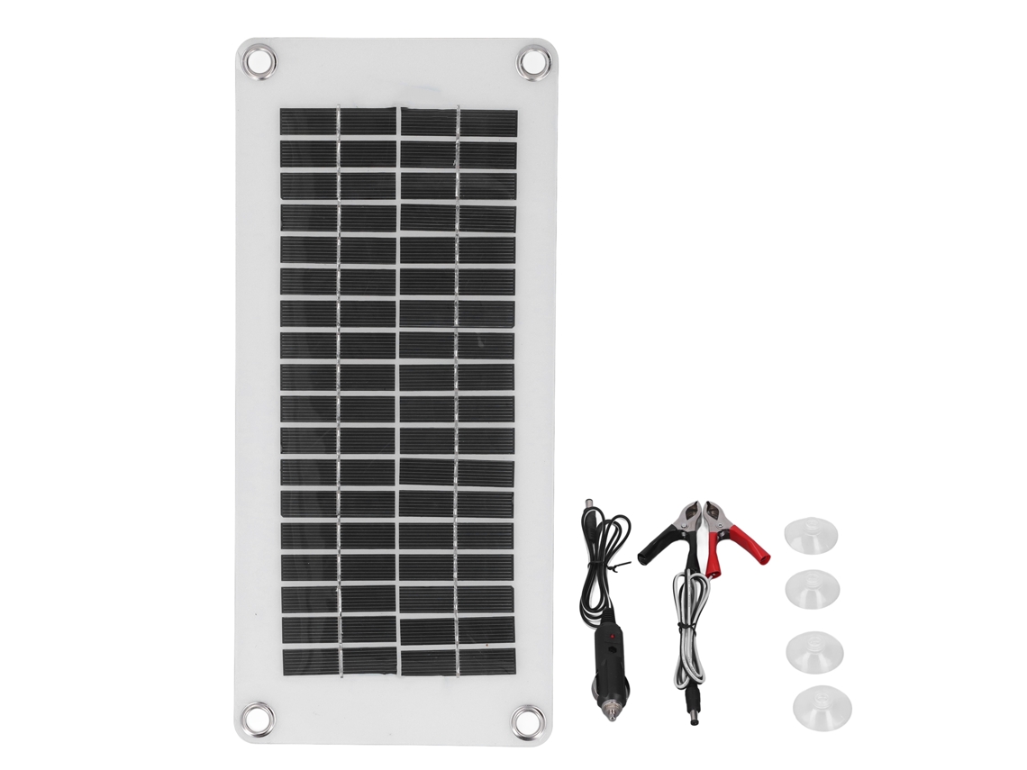 Cargador De Batería Solar Portátil Com Painel 10w 12v Controlador Inteligente Para Carro Rv Automóvel