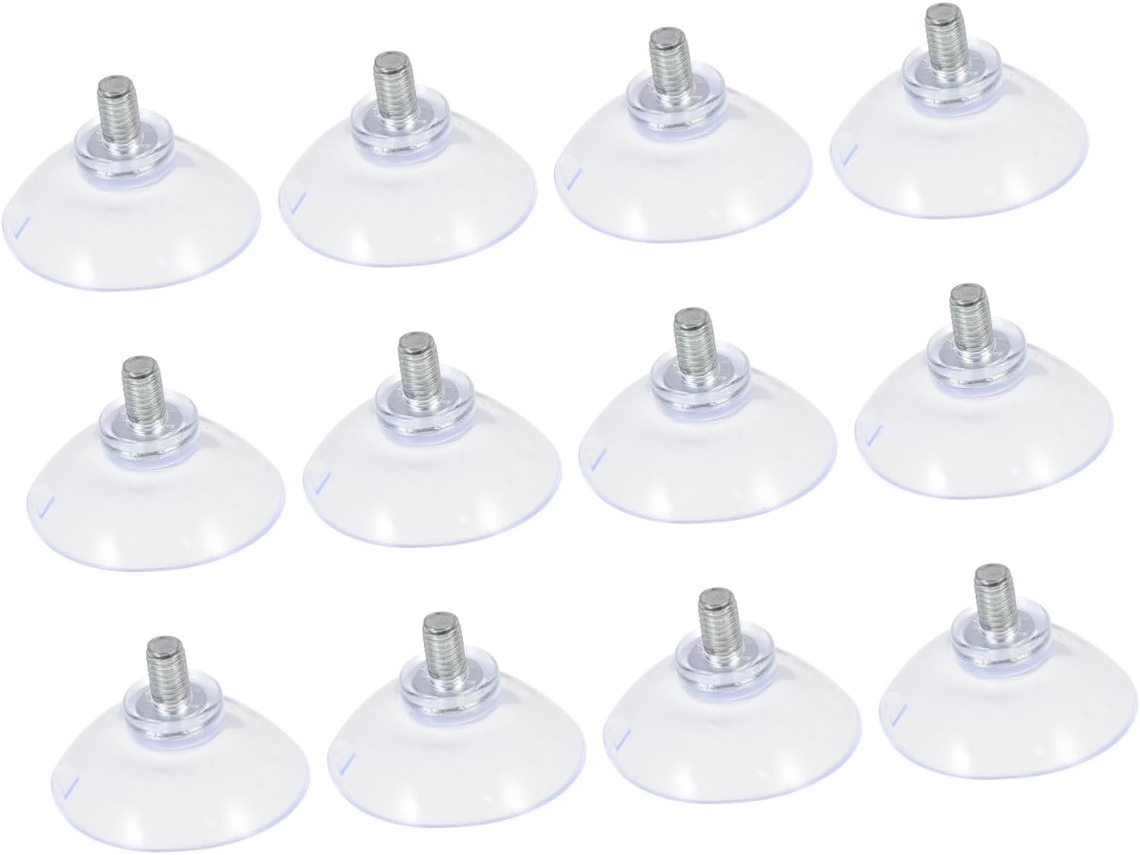 Ventosas Transparentes Kisangel Para Móveis Com Parafusos De Sucção Potentes Superfícies Vidro, 12 Peças, Acessório