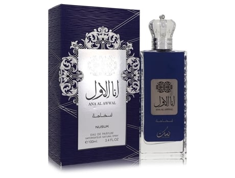 Perfume Masculino Ana Al Awwal Blue NUSUK Eau de Parfum 3.4 Oz For Men 100 Ml