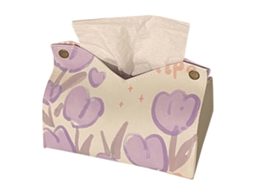 Capa de caixa de papel couro floral para quarto e sala S/MARCA