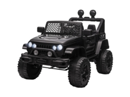 Carro Elétrico 12v Infantil Preto 100x64,2x71 Cm (motor Duplo, Controle Remoto, Faróis, Buzina)