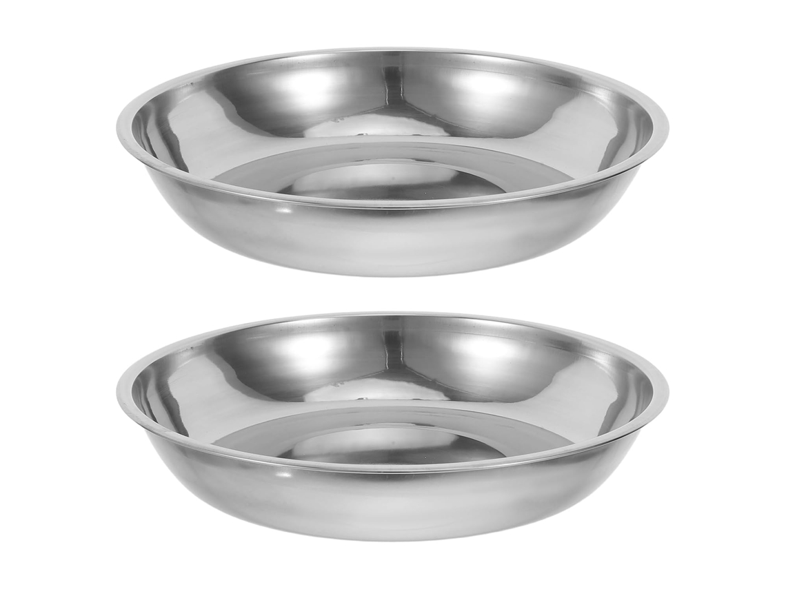 Popetpop 2-bandejas De Pesagem Redondas Em Aço Inoxidável Balanças Digitais Pequenas, Design Compacto E Capacidade