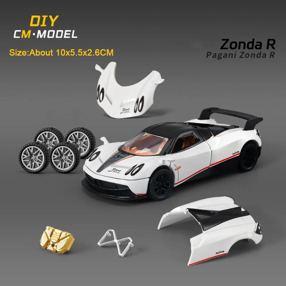 (zonda R White) Escala 1:43 - Miniatura De Carro - Carroceria Em Metal Fundido - Peças Removíveis