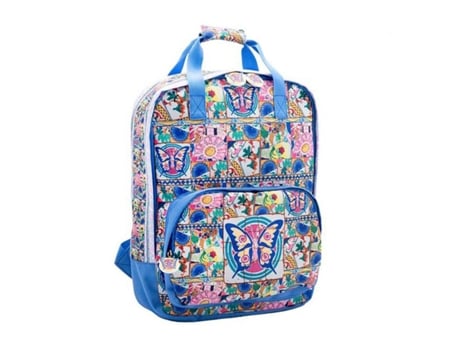 JAVIER - Mochila escolar de grande capacidade com bolso frontal, coleção Mosaic