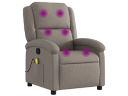Massage Recliner Chair, Massage Recliner Chairs Vidaxl Cinzento-acastanhado Tecido