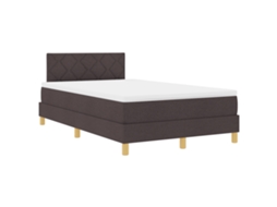 Conjunto 1 Cama Box Vidaxl Castanho Tecido (120 X 200 Cm)