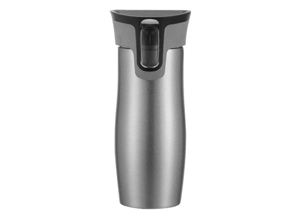 Copo Isolado Inox 450ml 1 Clique Prata
