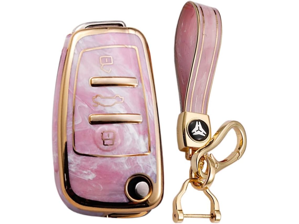 Capa Dobrável Para Chave De Carro Kunio, Compatível Com Audi C5 C6 R8 A1 A3 A4 A5 A6 A7 Q3 Q5 Q7 Rs Rs3 S3 Sline, Em Tpu