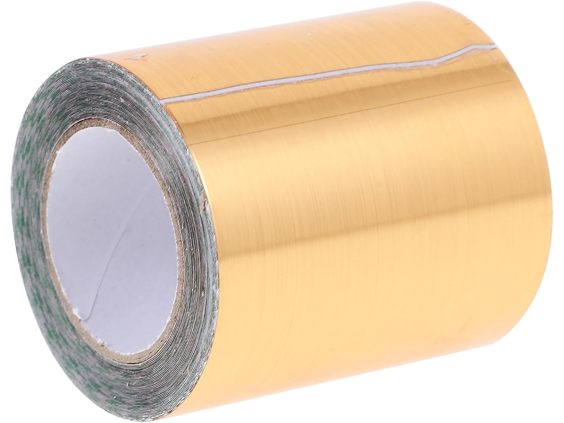 Faixa De Parede Autoadesiva Dourada Em Pvc De 5 M