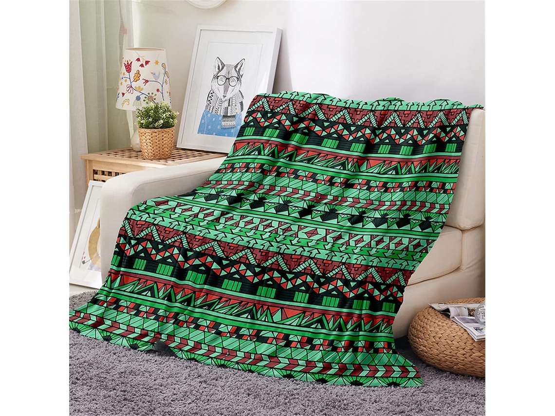Manta de Flanela Xadrez Boêmia Fansu Estampa 3d Macia e Felpuda em Microfibra Ideal para o Inverno Perfeita Ca