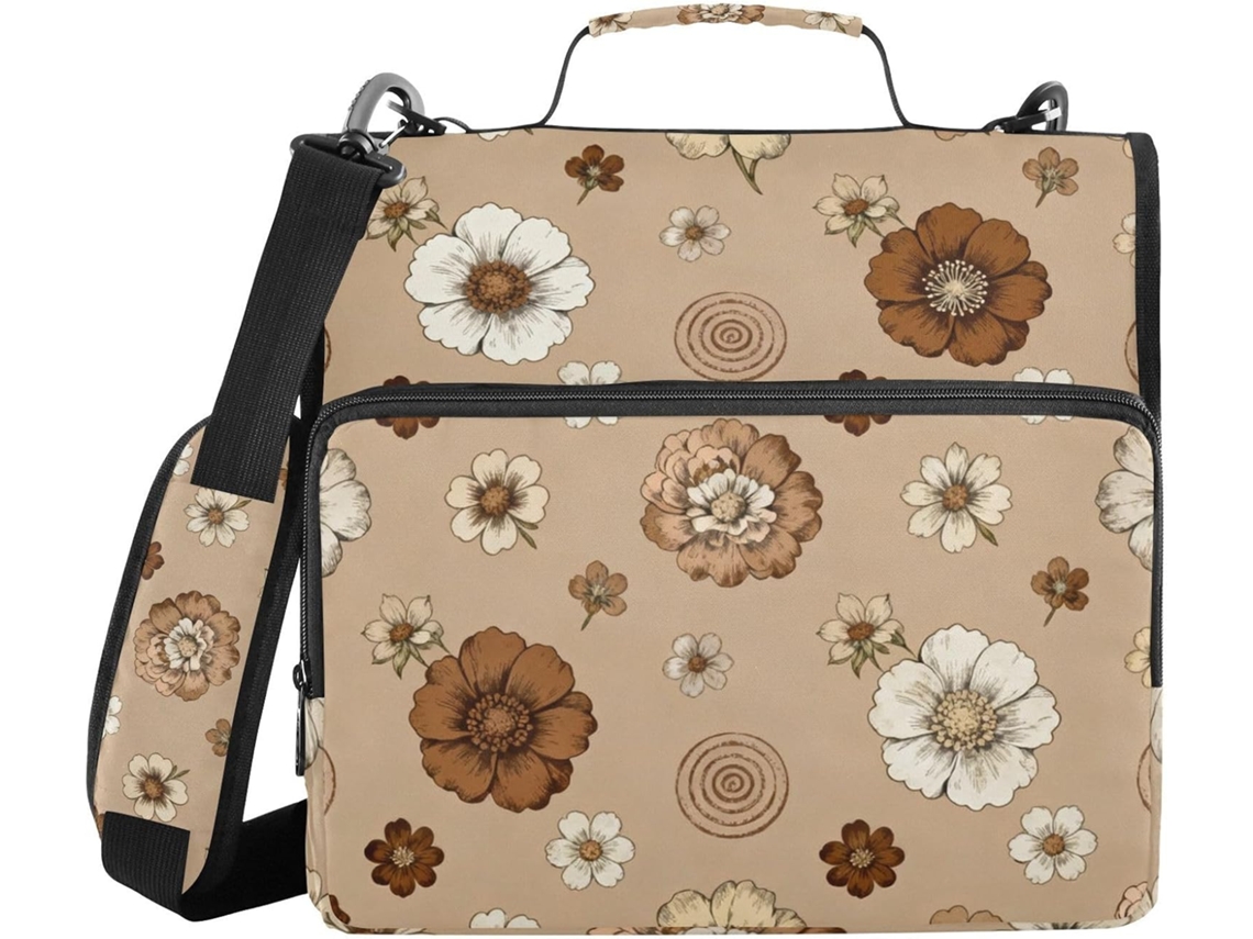 Pasta com 3 Anéis, 8cm, com Data de Impressão, Compatível com Diversos Tipos de Bolsas, Ideal para Uso Escolar, Laptop e Casa.