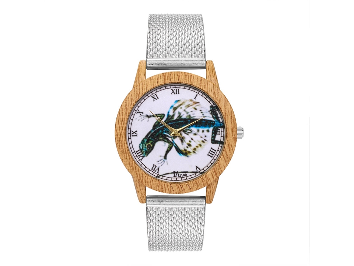 Reloj De Pareja Unisex De Cuarzo Con Correa De Silicona Y Dial Redondo (plata)