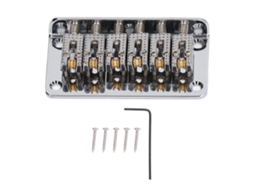 Ponte Rígida para Guitarra Elétrica de 6 Cordas, Liga de Zinco e Cobre, para Substituição na Prata AQUAFORGE