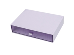 Organizador de Gaveta para Mesa Plástico Diy À Prova de Água e Poeira 1 Gaveta Roxo Listrado | S/MARCA