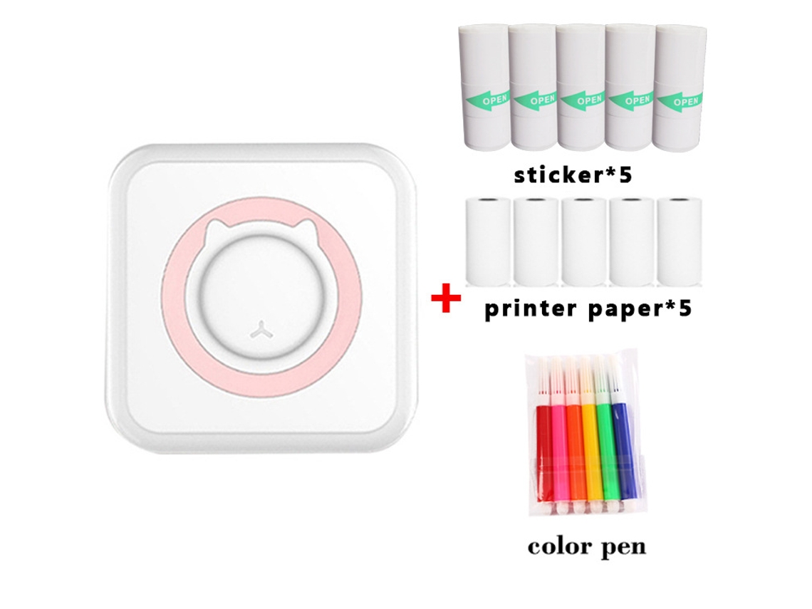 Mini Impressora Térmica Portátil Bluetooth Sem Tinta Para Pó