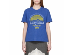 Rockinstone Jaws Movie Clear Skies Heather Royal Adult T-shirt Size:xxl