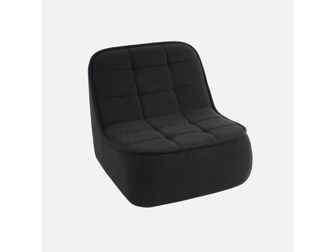 Confortável Cadeira Em Boucle Texturizado, 1 Lugar, Vermelho Sweeek