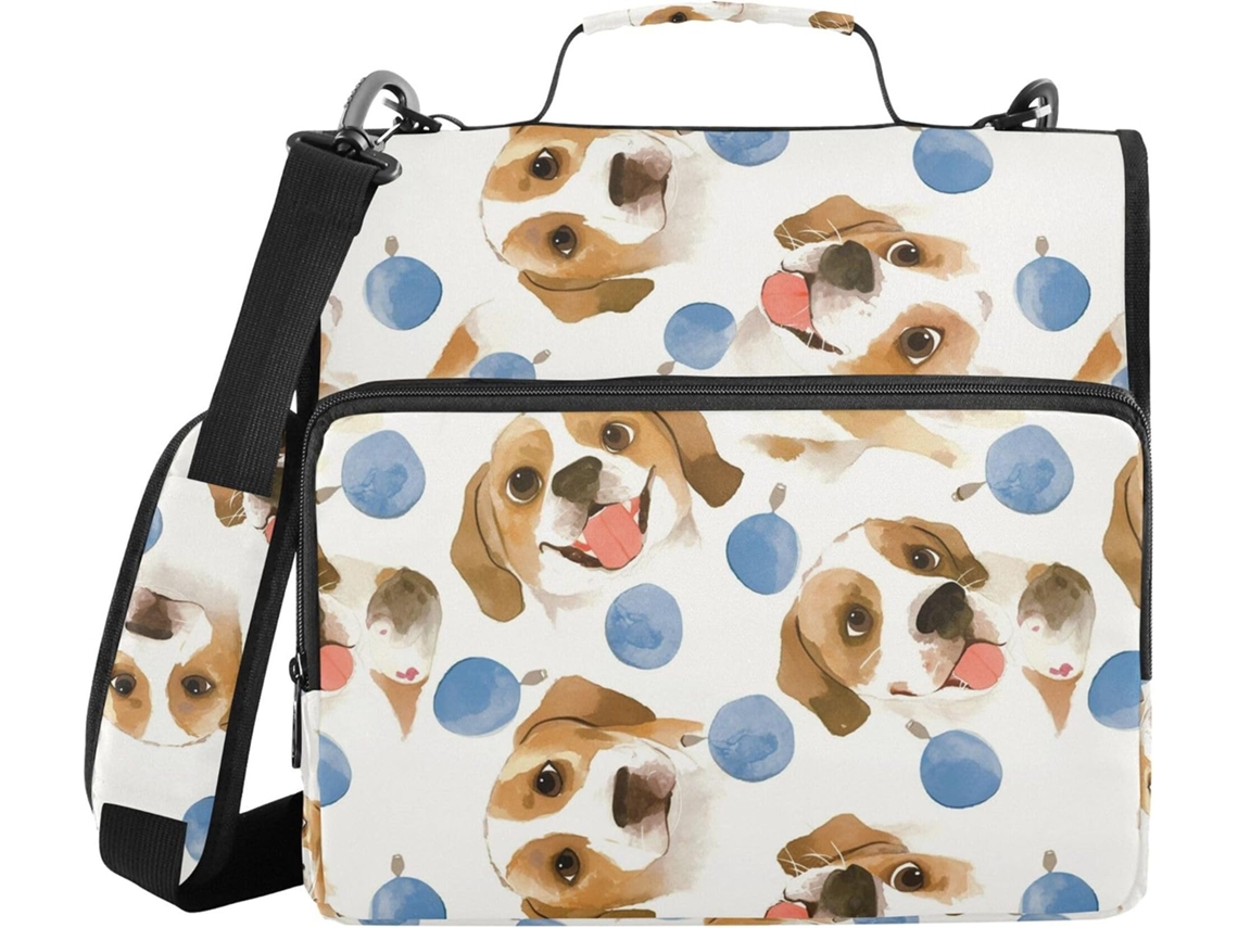 Organizador de Pastas e Documentos com Alça, Diversos Sacos de 3,8cm, 3 Compartimentos em Formato Sino, Pasta