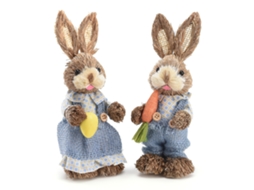 Pack de 2 Coelhos de Páscoa Decorativos para Casa e Festas LAXISCREED