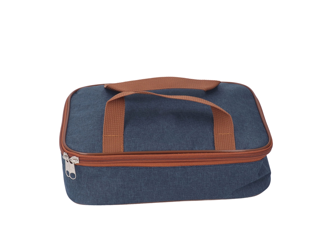 Bolsa térmica grande Aquaforge com estampa de desenho animado, multifuncional, azul-marinho