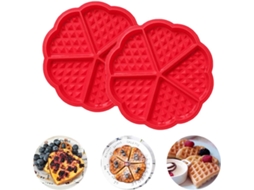 Máquina De Waffle Belga Em Formato De Coração, Acessórios De Silicone Antiaderentes Para Assar, Fácil Armazenamento Em Rolo Para Guloseimas Criativas