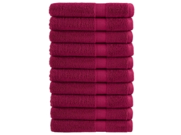 Vidaxl Toalhas Premium Solund 10 Pcs 100x200 Cm 600 Gsm Bordô