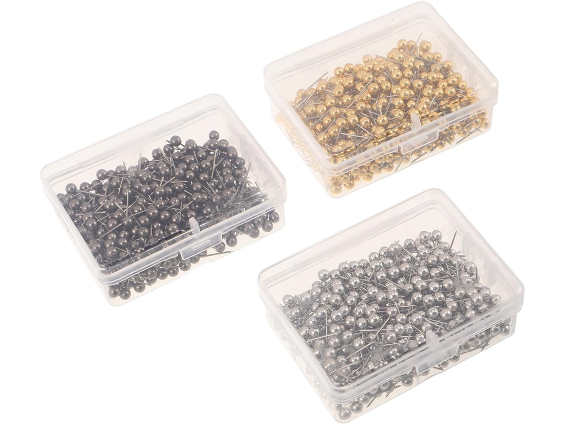 1200-tachinhas De Cabeça Redonda Tachinhas Esférica Para Quadros Avisos 4x15mm Quadro Cortiça, Parede, Cartaz, Quadro E
