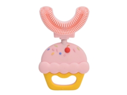 Escova De Dentes Infantil Em Formato De U, Com Cabeça De Silicone Portátil E Fofa, Estilo Desenho Animado, Ideal Para Viagens.