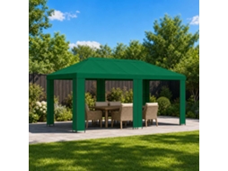 Vidaxl Gazebo De Jardim 6 X 3 M Verde Poliéster E Aço 190 Gsm