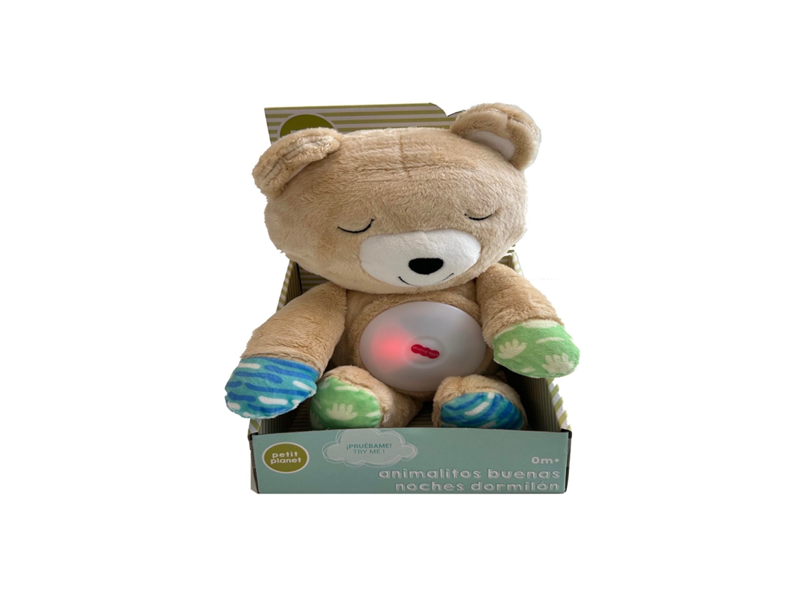 PETIT PLANET Animals Good Night Sleepy – Pelúcia Musical com Luz Multicolor
