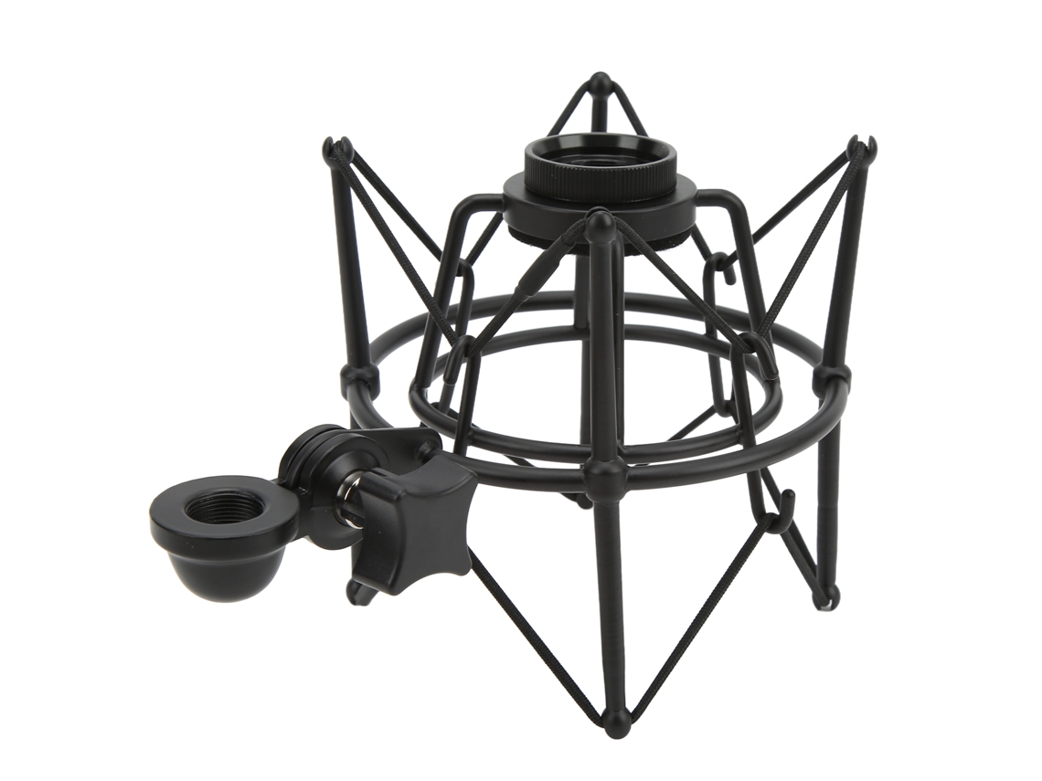 Microphone Shock Mount Clip Mic Anti Vibration Holder For Live Streaming Recording Studioblack LAXISCREED