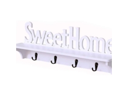 Organizador de Chaves Parede Sweet Home Design com 4 Ganchos Klb BRILVIBERA