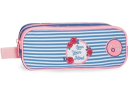 Estojo ROLL ROAD Rose Azul (23x9x7cm)