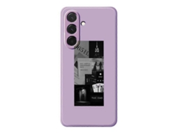 Capa Traseira De Tpu Com Borda Reta E Estampa De Fotos Para Samsung Galaxy A36 5g, Roxa