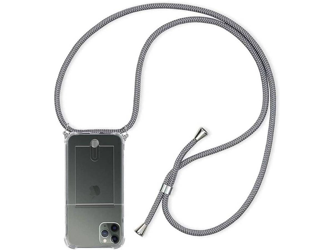 Capa iPhone 11 Pro Max HONGWE. Com cordão Cinzento