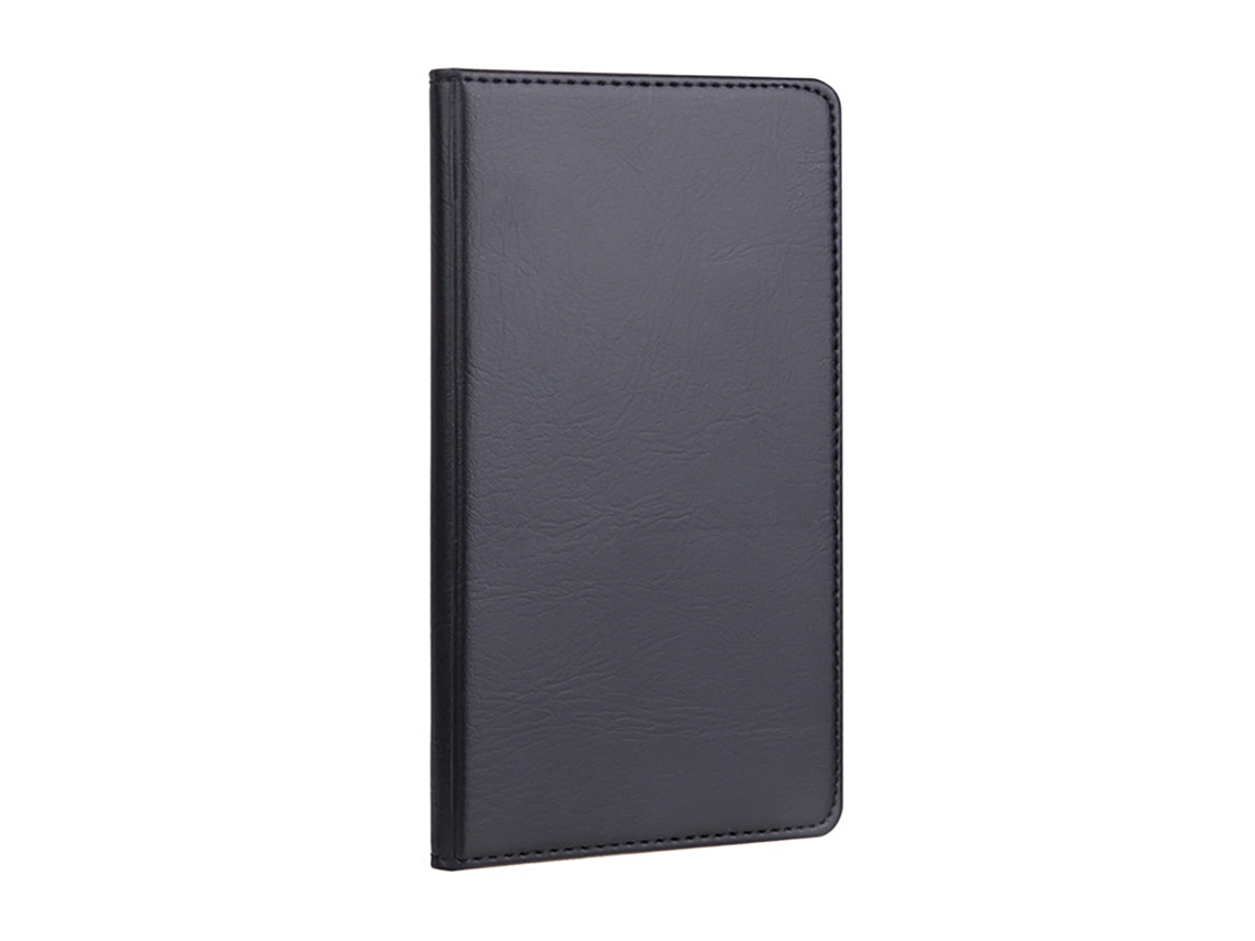 Caderno de Couro Pu de Grande Capacidade para Escrita Dupla, Caderno Empresarial para Reuniões de Escritório, Preto